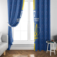 Custom Ukraine Football Window Curtain Blue Style