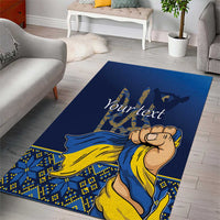 Personalized Ukraine Independence Day Area Rug Monument Nezalezhnosti