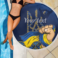 Personalized Ukraine Independence Day Beach Blanket Monument Nezalezhnosti