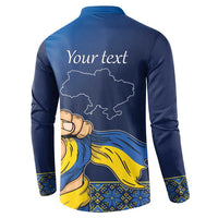 Personalized Ukraine Independence Day Button Sweatshirt Monument Nezalezhnosti