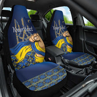 Personalized Ukraine Independence Day Car Seat Cover Monument Nezalezhnosti