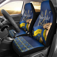 Personalized Ukraine Independence Day Car Seat Cover Monument Nezalezhnosti