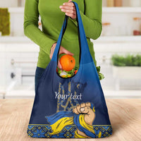 Personalized Ukraine Independence Day Grocery Bag Monument Nezalezhnosti