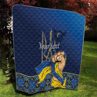 Personalized Ukraine Independence Day Quilt Monument Nezalezhnosti