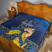 Personalized Ukraine Independence Day Quilt Monument Nezalezhnosti