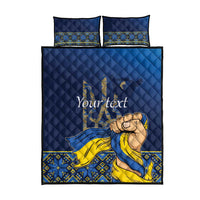 Personalized Ukraine Independence Day Quilt Bed Set Monument Nezalezhnosti