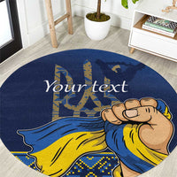 Personalized Ukraine Independence Day Round Carpet Monument Nezalezhnosti