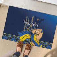 Personalized Ukraine Independence Day Rubber Doormat Monument Nezalezhnosti