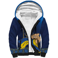 Personalized Ukraine Independence Day Sherpa Hoodie Monument Nezalezhnosti