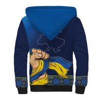 Personalized Ukraine Independence Day Sherpa Hoodie Monument Nezalezhnosti