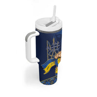 Personalized Ukraine Independence Day Tumbler With Handle Monument Nezalezhnosti