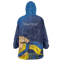 Personalized Ukraine Independence Day Wearable Blanket Hoodie Monument Nezalezhnosti