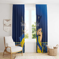 Personalized Ukraine Independence Day Window Curtain Monument Nezalezhnosti
