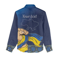 Personalized Ukraine Independence Day Women Casual Shirt Monument Nezalezhnosti