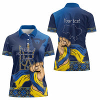 Personalized Ukraine Independence Day Women Polo Shirt Monument Nezalezhnosti