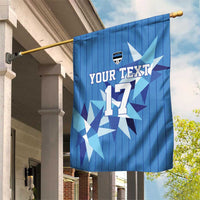 Custom Estonia Football Garden Flag Retro Jersey Blue Version