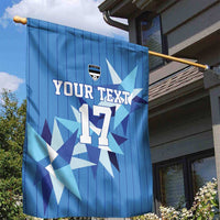 Custom Estonia Football Garden Flag Retro Jersey Blue Version