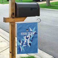 Custom Estonia Football Garden Flag Retro Jersey Blue Version