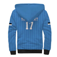 Custom Estonia Football Sherpa Hoodie Retro Jersey Blue Version