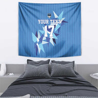 Custom Estonia Football Tapestry Retro Jersey Blue Version