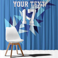 Custom Estonia Football Window Curtain Retro Jersey Blue Version