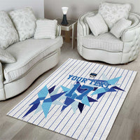 Custom Estonia Football Area Rug Retro Jersey White Version