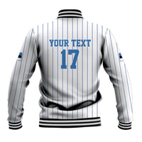 Custom Estonia Football Baseball Jacket Retro Jersey White Version