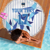 Custom Estonia Football Beach Blanket Retro Jersey White Version