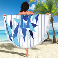 Custom Estonia Football Beach Blanket Retro Jersey White Version