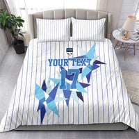 Custom Estonia Football Bedding Set Retro Jersey White Version