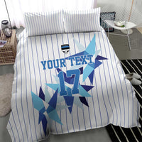 Custom Estonia Football Bedding Set Retro Jersey White Version