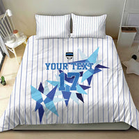 Custom Estonia Football Bedding Set Retro Jersey White Version