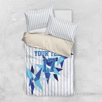 Custom Estonia Football Bedding Set Retro Jersey White Version