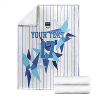 Custom Estonia Football Blanket Retro Jersey White Version