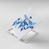 Custom Estonia Football Canvas Wall Art Retro Jersey White Version