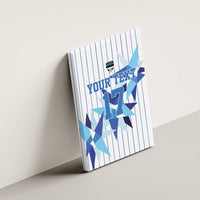 Custom Estonia Football Canvas Wall Art Retro Jersey White Version