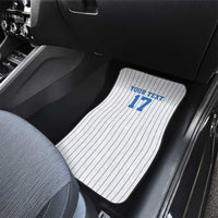 Custom Estonia Football Car Mats Retro Jersey White Version