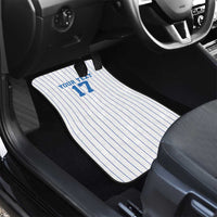 Custom Estonia Football Car Mats Retro Jersey White Version