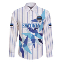 Custom Estonia Football Family Matching Tank Maxi Dress and Hawaiian Shirt Retro Jersey White Version