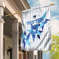 Custom Estonia Football Garden Flag Retro Jersey White Version