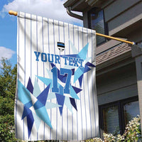 Custom Estonia Football Garden Flag Retro Jersey White Version