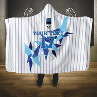 Custom Estonia Football Hooded Blanket Retro Jersey White Version