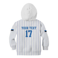 Custom Estonia Football Kid Hoodie Retro Jersey White Version