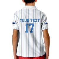 Custom Estonia Football Kid Polo Shirt Retro Jersey White Version