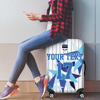 Custom Estonia Football Luggage Cover Retro Jersey White Version
