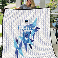 Custom Estonia Football Quilt Retro Jersey White Version