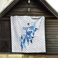 Custom Estonia Football Quilt Retro Jersey White Version