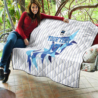 Custom Estonia Football Quilt Retro Jersey White Version