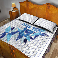 Custom Estonia Football Quilt Bed Set Retro Jersey White Version