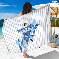 Custom Estonia Football Sarong Retro Jersey White Version